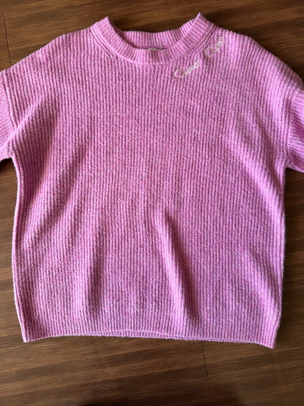a new day Pink Short-Sleeve Crewneck Sweater